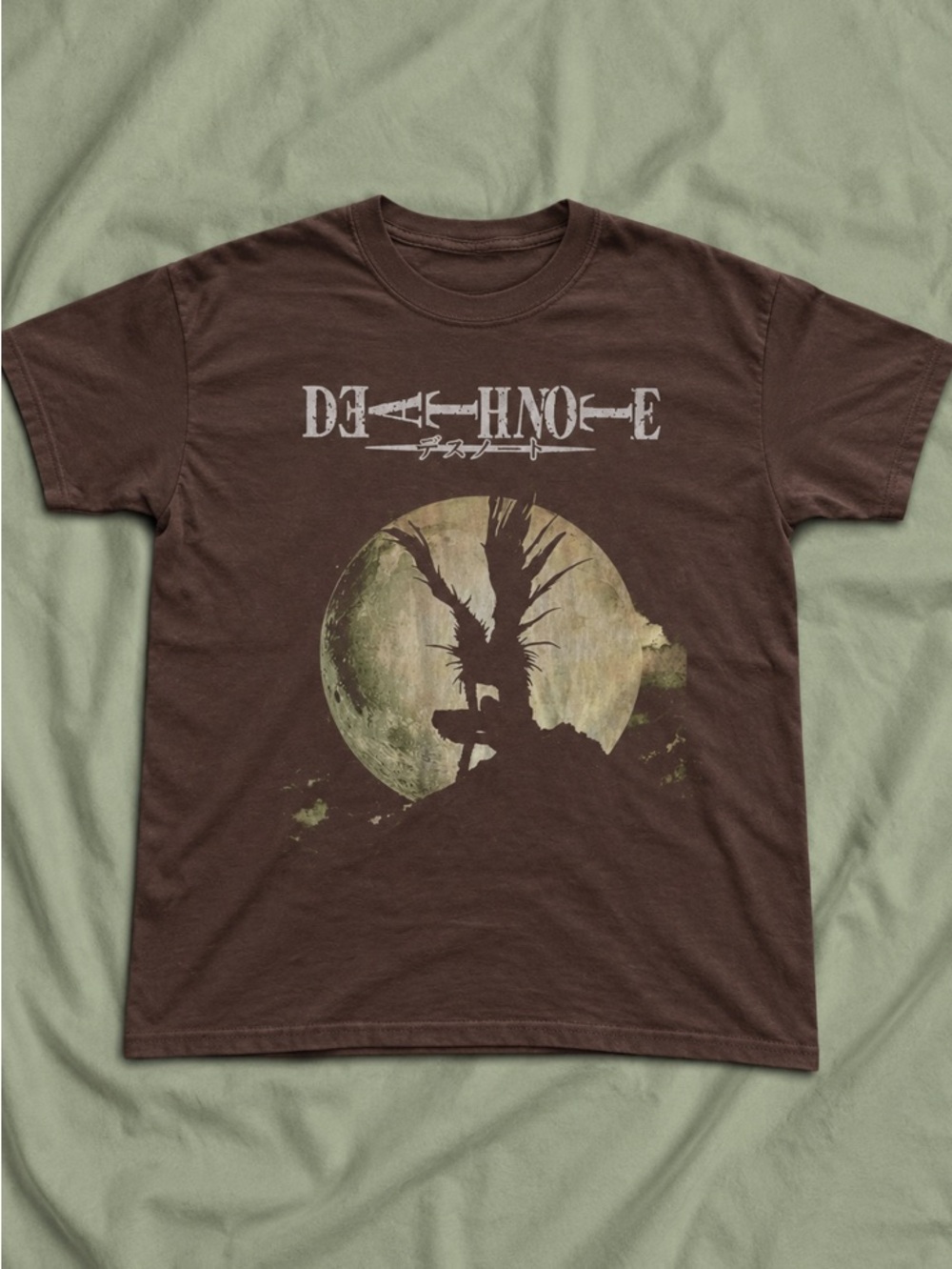 Death Note Horror Movie Halloween Brown Graphic T-Shirt